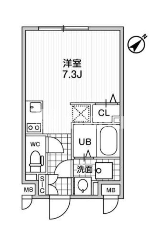 MDM駒沢大学(ワンルーム/3階)の間取り写真