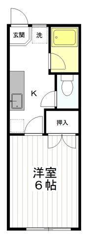 アサヒビル(1K/3階)の間取り写真