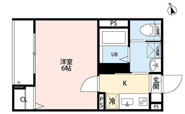 ROBOT HOME 蕨V(1K/2階)の間取り写真