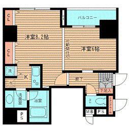 HF日本橋レジデンス(1LDK/11階)の間取り写真