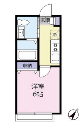 ハイツ凪(1K/1階)の間取り写真