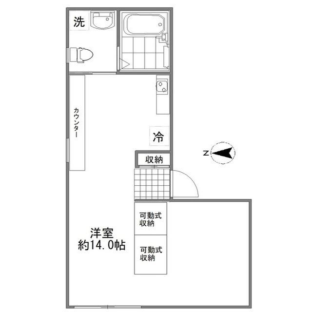DEMEURE学芸大(ワンルーム/2階)の間取り写真