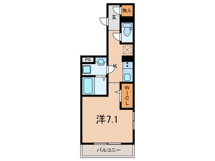 みだ六アパートメント御影(1K/2階)の間取り写真