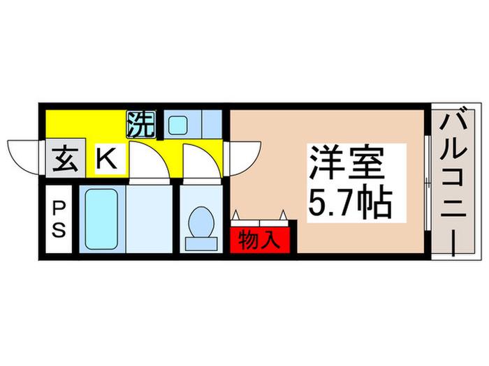 アートハイム(1K/3階)の間取り写真