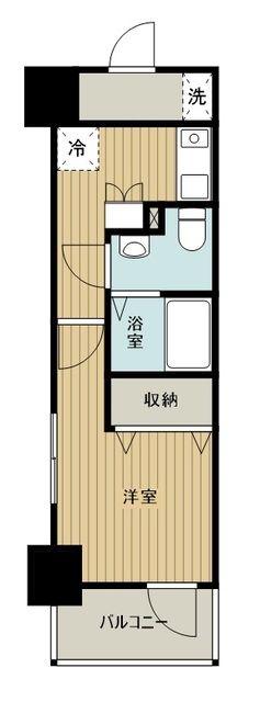 NSTAGE KUMEGAWA(1K/10階)の間取り写真