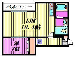 MARK DUO岩槻(1LDK/1階)の間取り写真