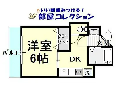 馬借タカヤコーポレーション(1DK/7階)の間取り写真