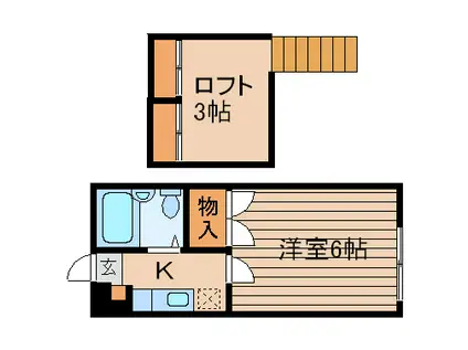 ロフティニューモートI(1K/1階)の間取り写真