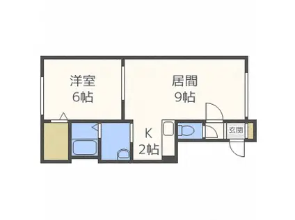 セレッソ西町南(1LDK/3階)の間取り写真