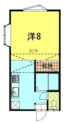 フォレストサイド C棟(1K/1階)の間取り写真