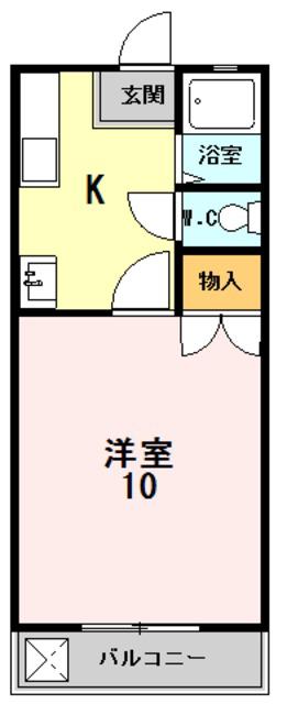 モジュール(1K/1階)の間取り写真