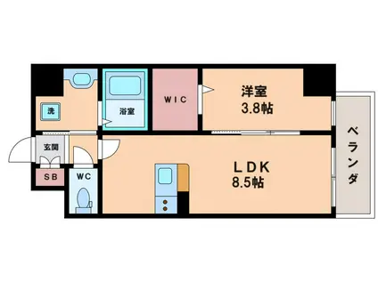 シスイル清水丘(1LDK/3階)の間取り写真