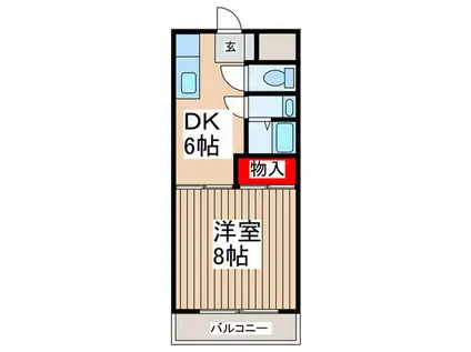 イーストサイドSTマンション(1DK/3階)の間取り写真