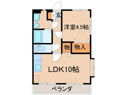 PROGRESS(1LDK/3階)の間取り写真