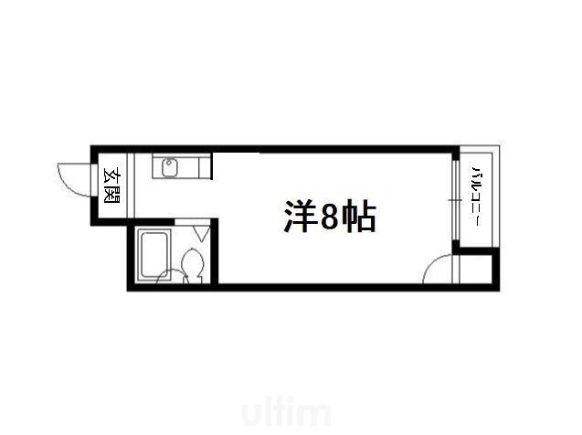 ハイツすぎさ 1号館(1K/4階)の間取り写真