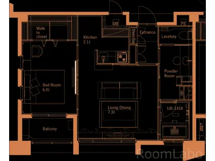 THE PALACE NAGAHAMA BAY(1LDK/11階)の間取り写真