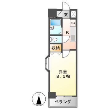ウェステリア西大須(1K/10階)の間取り写真