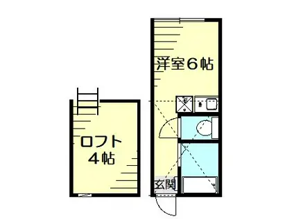 ユナイト上星川ボヘミアンローズ(ワンルーム/1階)の間取り写真