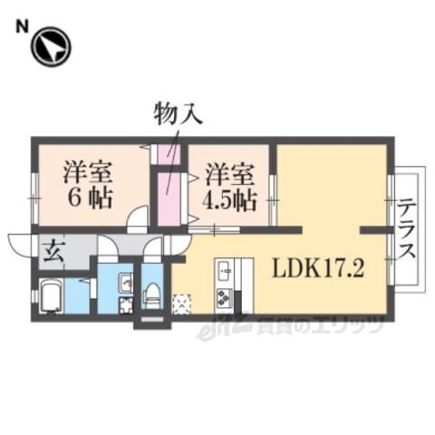 サンシーハイツ(2LDK/1階)の間取り写真