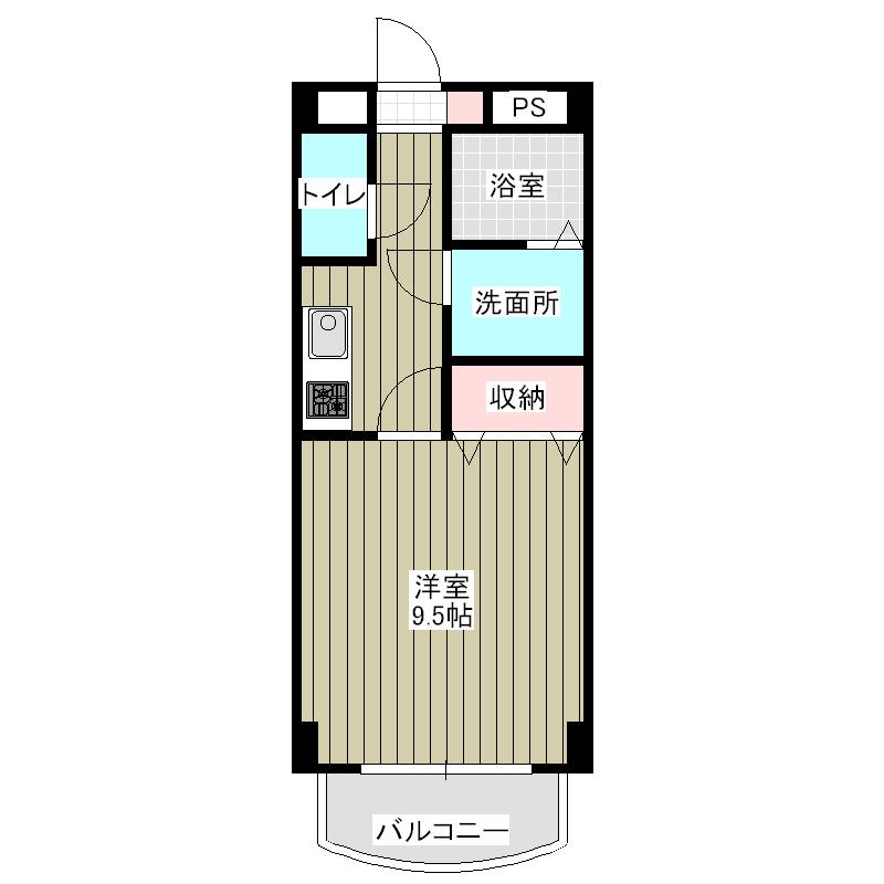 芙蓉ハウス(1K/2階)の間取り写真