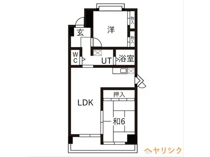 シャンポール幹 II(2LDK/3階)の間取り写真