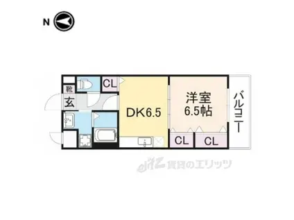 プライムガーデン1・2(1DK/3階)の間取り写真