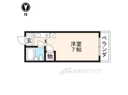 シャルマンまえ川(1K/2階)の間取り写真