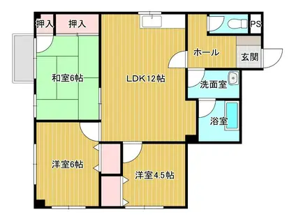 IMハイツ(3LDK/2階)の間取り写真