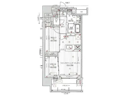 ディオヒルズ那覇壺屋(2LDK/9階)の間取り写真