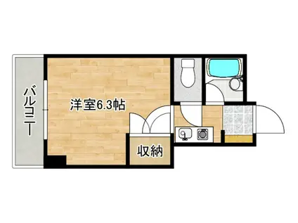 エステート24東雲(1K/3階)の間取り写真