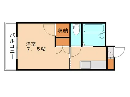 プレアール大浦(1K/3階)の間取り写真