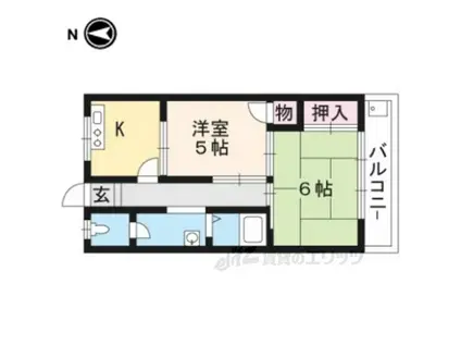 第一住田屋ビル(1LDK/3階)の間取り写真
