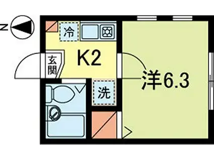 ATハウス(1K/1階)の間取り写真