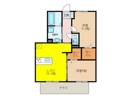 メゾン・ド・TAX VII(2LDK/1階)の間取り写真
