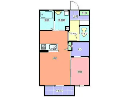 PARK SIDE須能(1LDK/2階)の間取り写真