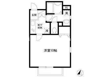 LUNA PLENA(1K/1階)の間取り写真