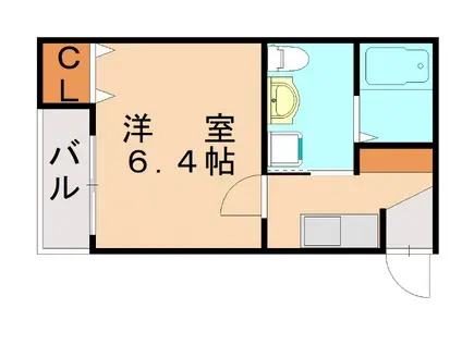 CASAMENTO横手(1K/1階)の間取り写真