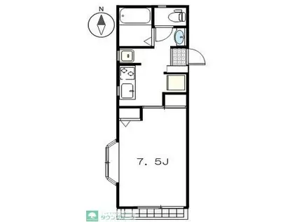 WEBHOUSE(1K/2階)の間取り写真