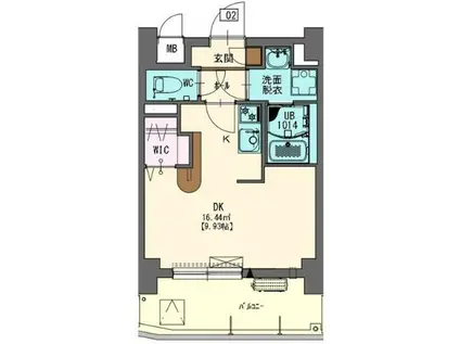 エステシア名駅(ワンルーム/5階)の間取り写真