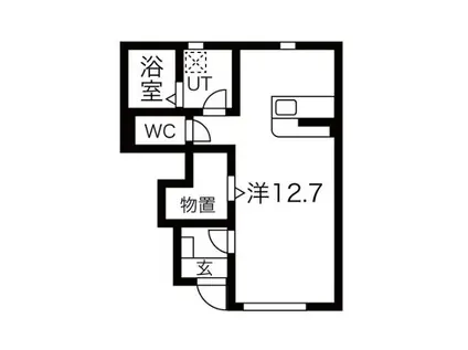 ラメール(ワンルーム/1階)の間取り写真