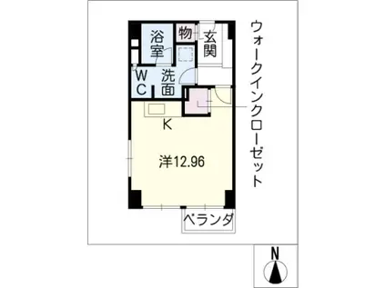 ミュプレ矢場町(ワンルーム/5階)の間取り写真