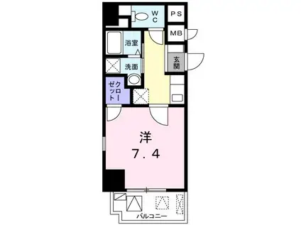 サンフォレスト(1K/3階)の間取り写真