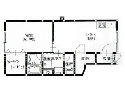 MAISON BLOOM(1LDK/2階)の間取り写真