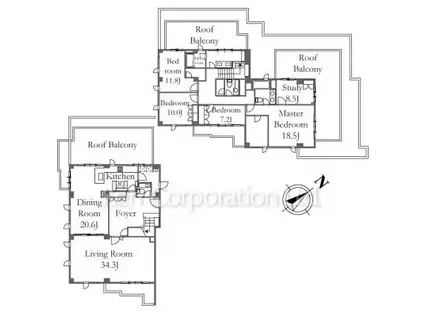 有栖川ホームズ(4SLDK/5階)の間取り写真