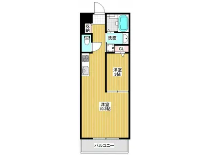 SA05(1LDK/8階)の間取り写真