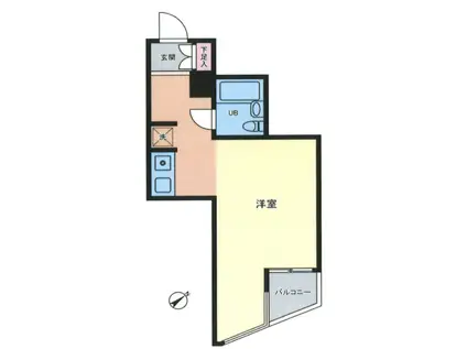 スカイコート西川口第6(ワンルーム/1階)の間取り写真