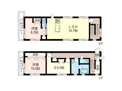 プレスタンテ中葛西II(2SLDK/4階)の間取り写真
