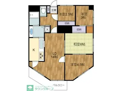 神代バタニカルガーデンズマンション(4LDK/3階)の間取り写真