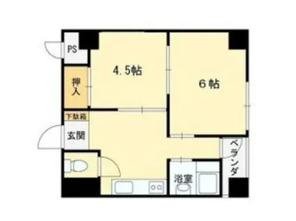 大洋マンション(2DK/3階)の間取り写真