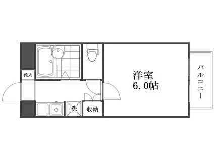 共立リライアンス豊田B(1K/3階)の間取り写真